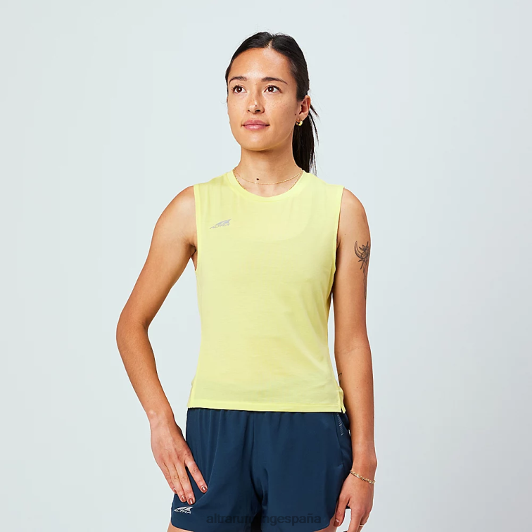 Altra camiseta de tirantes P4ZZ118 tapas amarillo mujer