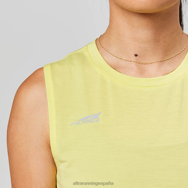 Altra camiseta de tirantes P4ZZ118 tapas amarillo mujer